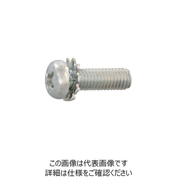 SUNCO 三価ホワイト （+）ナベLO＝2（外歯 4×6 （1800本入） 261-5023（直送品）