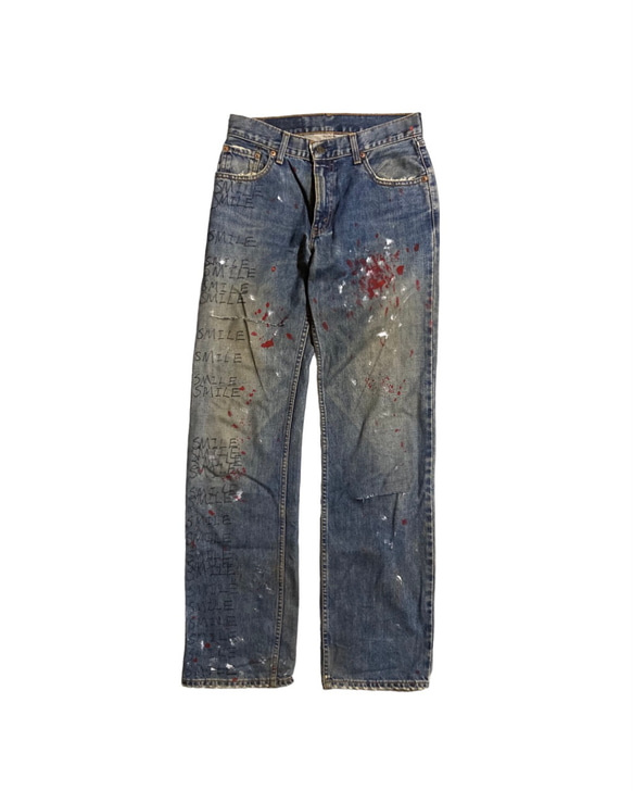 REMAKE PAINT CRUSH JEANS (ペイントクラッシュリメイクジーンズ)