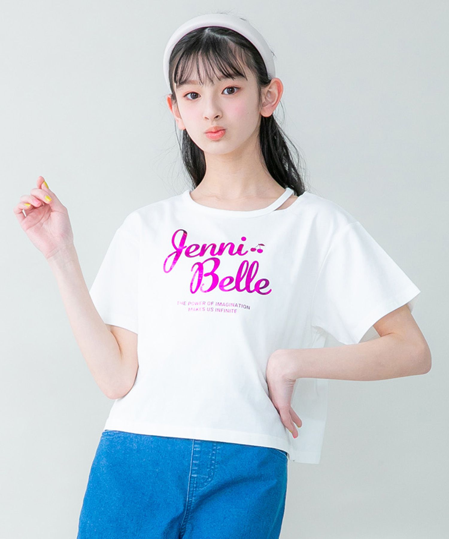 ジェニィベル/【WEB限定】防蚊ネックスリットTシャツ