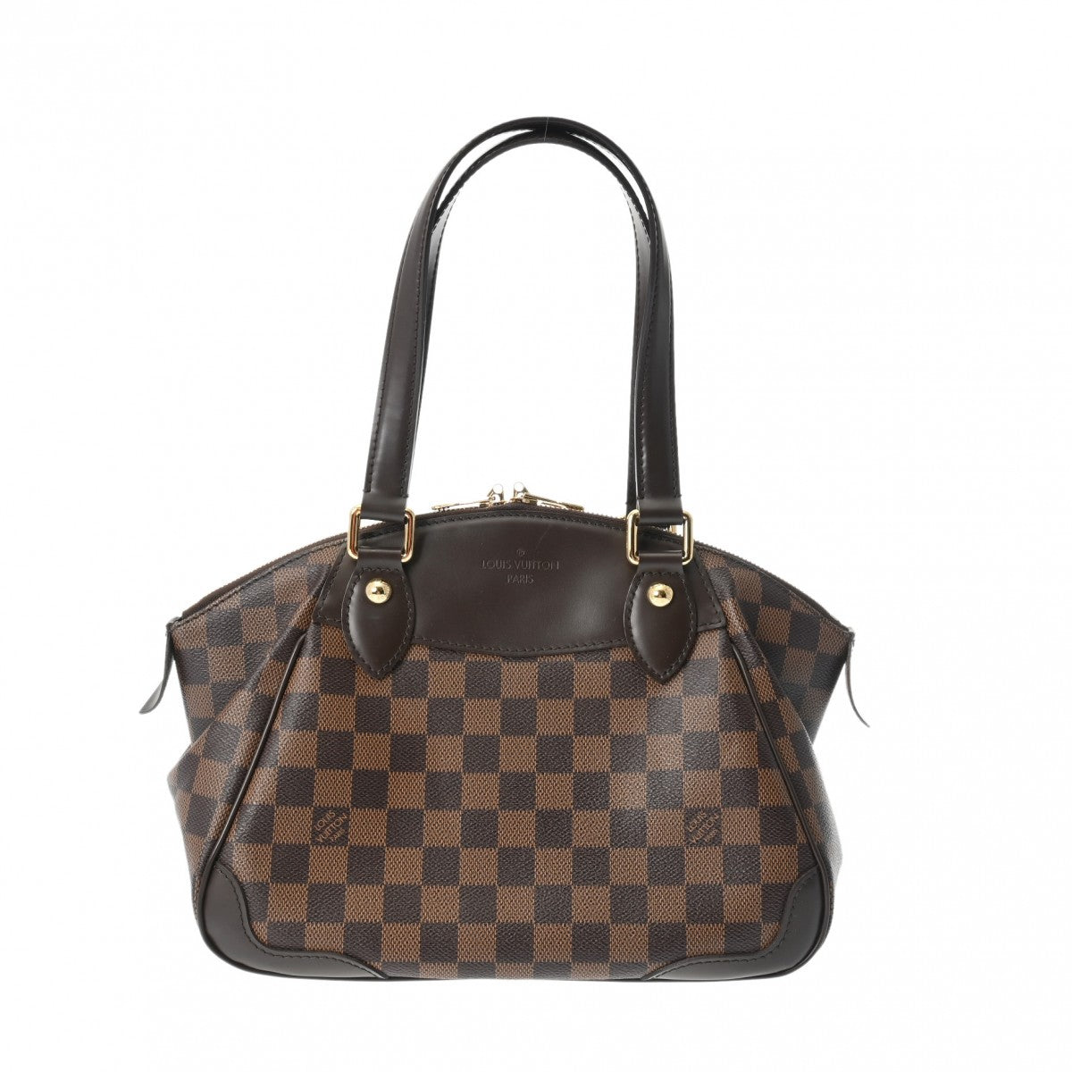 LOUIS VUITTON ルイヴィトン ダミエ ヴェローナ PM ブラウン N41117 レディース ダミエキャンバス ハンドバッグ Aランク 中古 