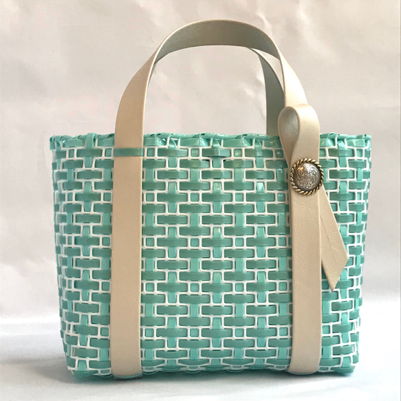 【１点もの/送料無料】Easy mini  Tote bag 『T blue』coquette.715