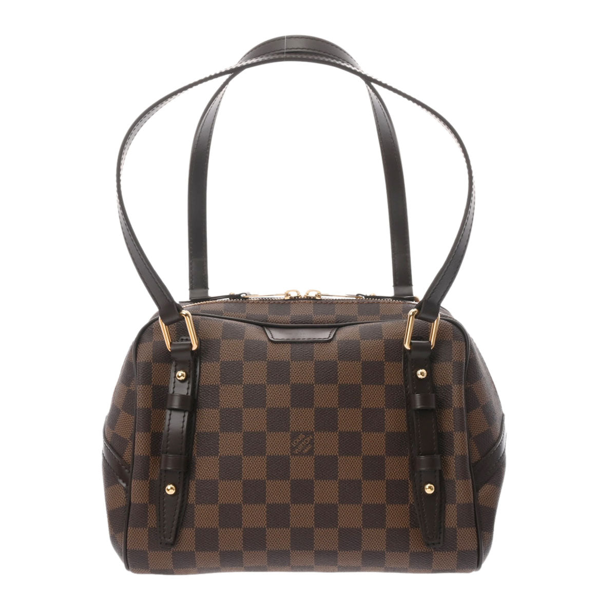 LOUIS VUITTON ルイヴィトン ダミエ リヴィントンPM ブラウン N41157 レディース ダミエキャンバス ハンドバッグ Aランク 中古 