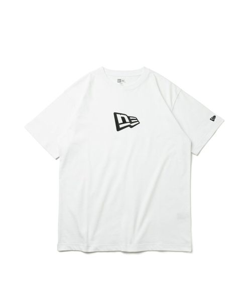 ニューエラ/SS CT TEE FLAG LOGO MID WHI BLK