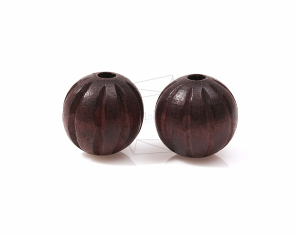 BSC-279-G【4個入り】ラウンドボールウッドビーズ,Round ball Wooden charm