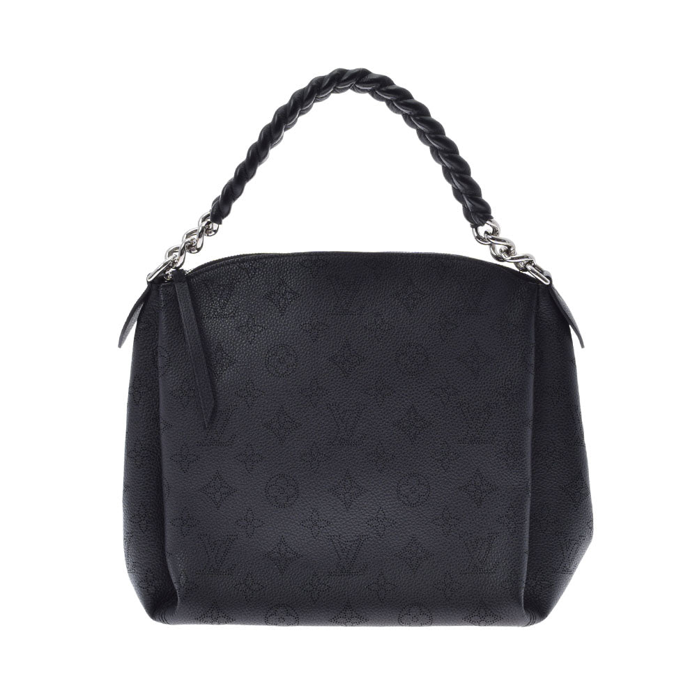 LOUIS VUITTON ルイヴィトン モノグラム マヒナ バビロンチェーン 黒 M51223 レディース マヒナレザー ハンドバッグ Aランク 中古 