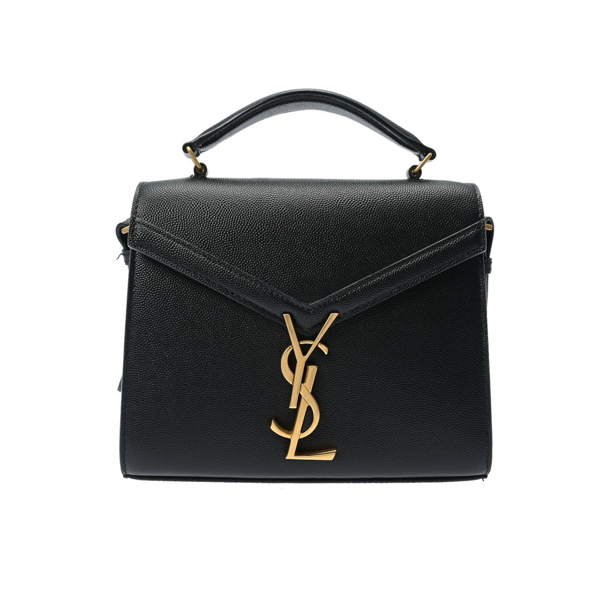 SAINT LAURENT サンローラン カサンドラ 2WAY バッグ 黒 ゴールド金具 602716 レディース レザー ショルダーバッグ 新同 中古 