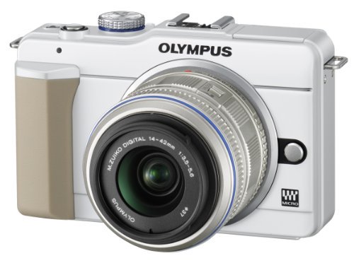 OLYMPUS ミラーレス一眼 E-PL1s レンズキット ホワイト E-PL1s LKIT WHT【中古品】