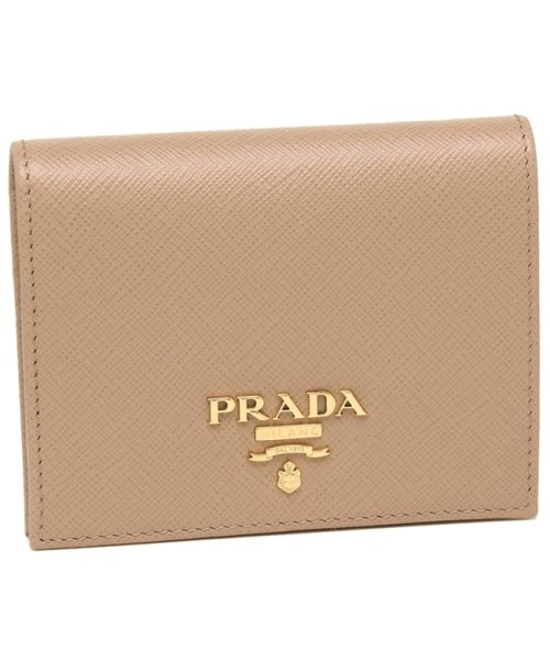 プラダ 折財布 レディース PRADA 1MV204 QWA F0236 ベージュ