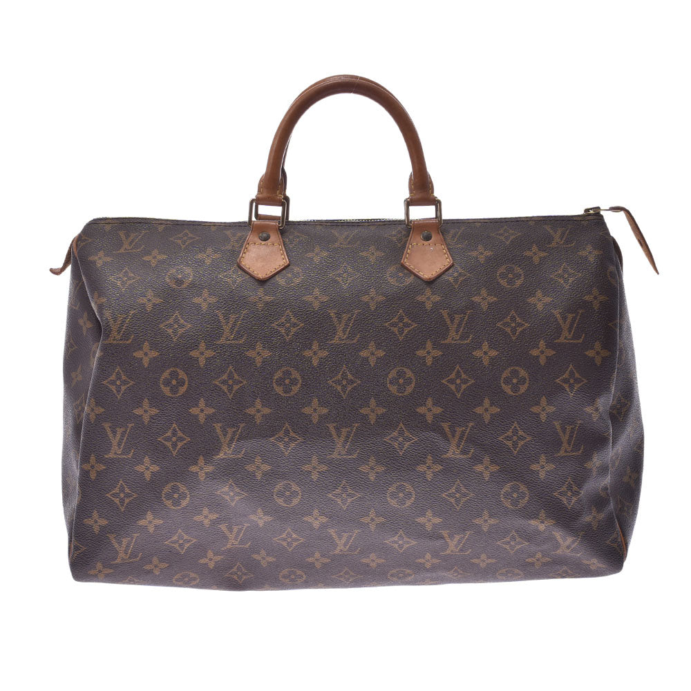 LOUIS VUITTON ルイヴィトン モノグラム スピーディ40 ブラウン M41522 ユニセックス ハンドバッグ Bランク 中古 