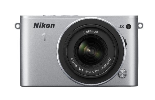 Nikon ミラーレス一眼 Nikon 1 J3 標準ズームレンズキット1 NIKKOR VR 10-30mm f/3.5-5.6付属 シルバー N1J3HLKSL【中古品】