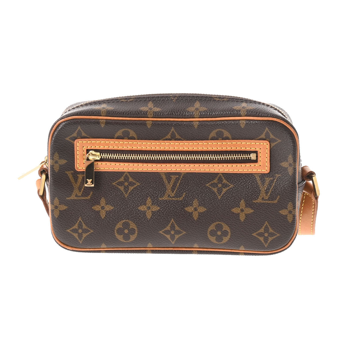 LOUIS VUITTON ルイヴィトン モノグラム ポシェットシテ ブラウン M51183 レディース モノグラムキャンバス ハンドバッグ ABランク 中古 