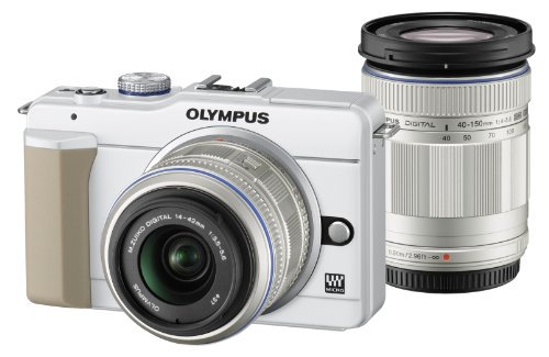 OLYMPUS ミラーレス一眼 E-PL1s ダブルズームキットホワイト E-PL1s TKIT WHT【中古品】