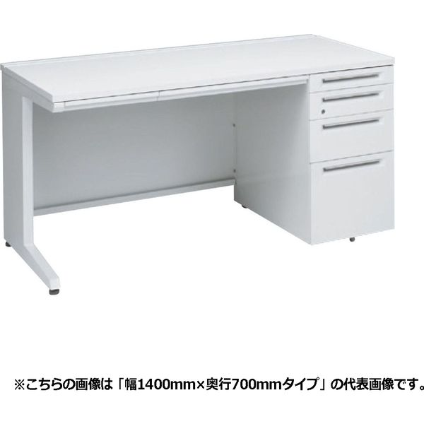 オカムラ アドバンス 片袖机 4段 引出し付 標準 幅1100×奥行800×高さ720mm 3V1WBK MK28 1台（直送品）