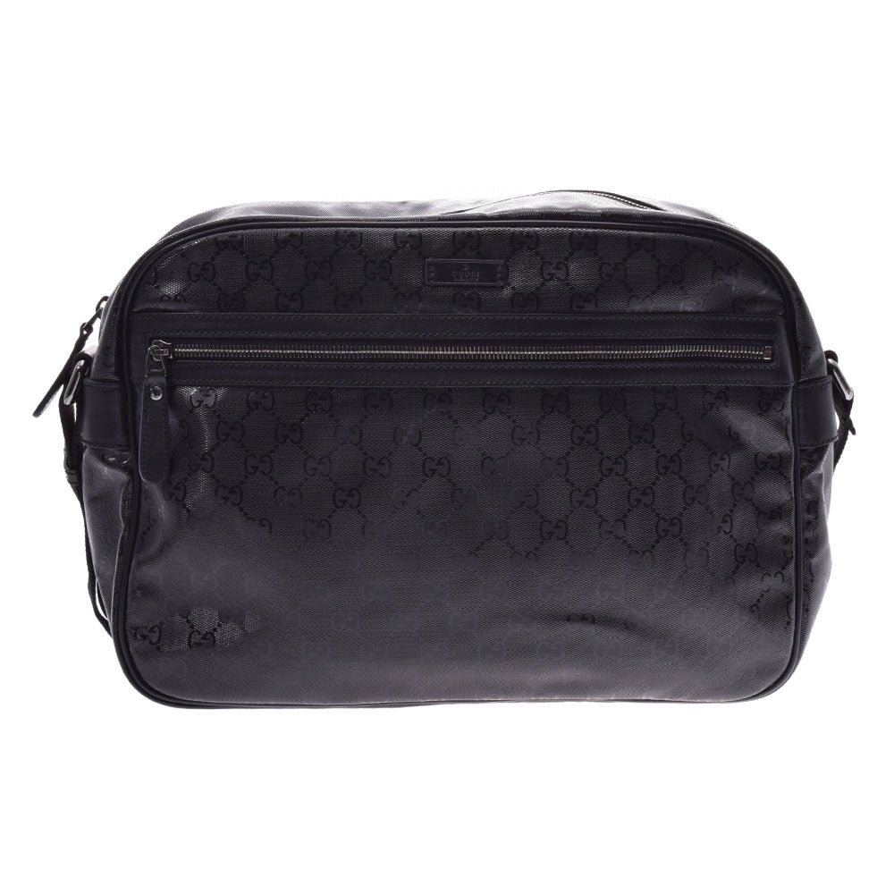 グッチGGインプリメ  黒 ユニセックス PVC ショルダーバッグ 211107  GUCCI 中古