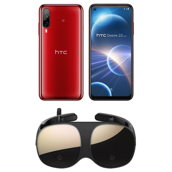 HTC SIMフリースマートフォン Desire 22 pro(VIVE Flowセット) サルサ・レッド 99HATD008-00