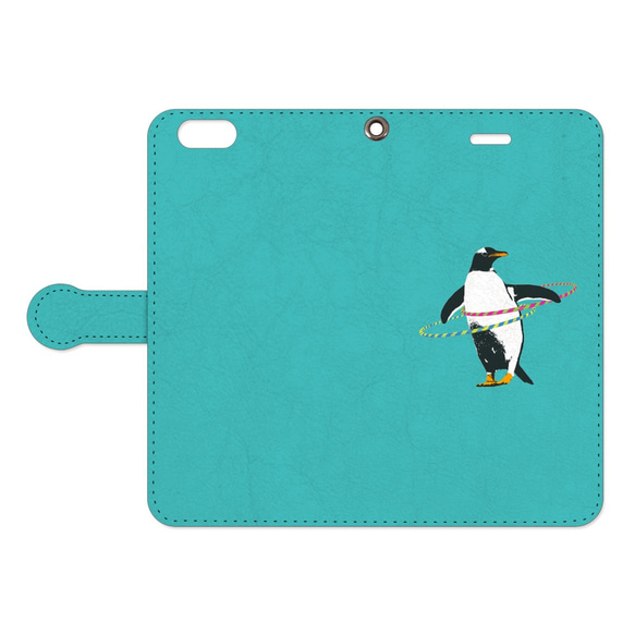 [手帳型iPhoneケース] Diet penguin