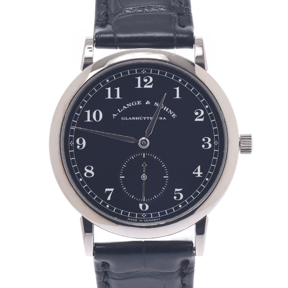 A.LANGE＆SOHNE ランゲ＆ゾーネ 1815.206.029 メンズ WG/革 腕時計 手巻き 黒文字盤 Aランク 中古 