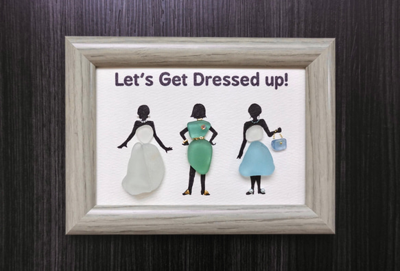 シーグラスアート　「Let’s Get Dressed up!」