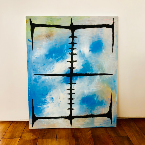 190 ☆SALE Untitled ( spine series abstract/ blue sky )