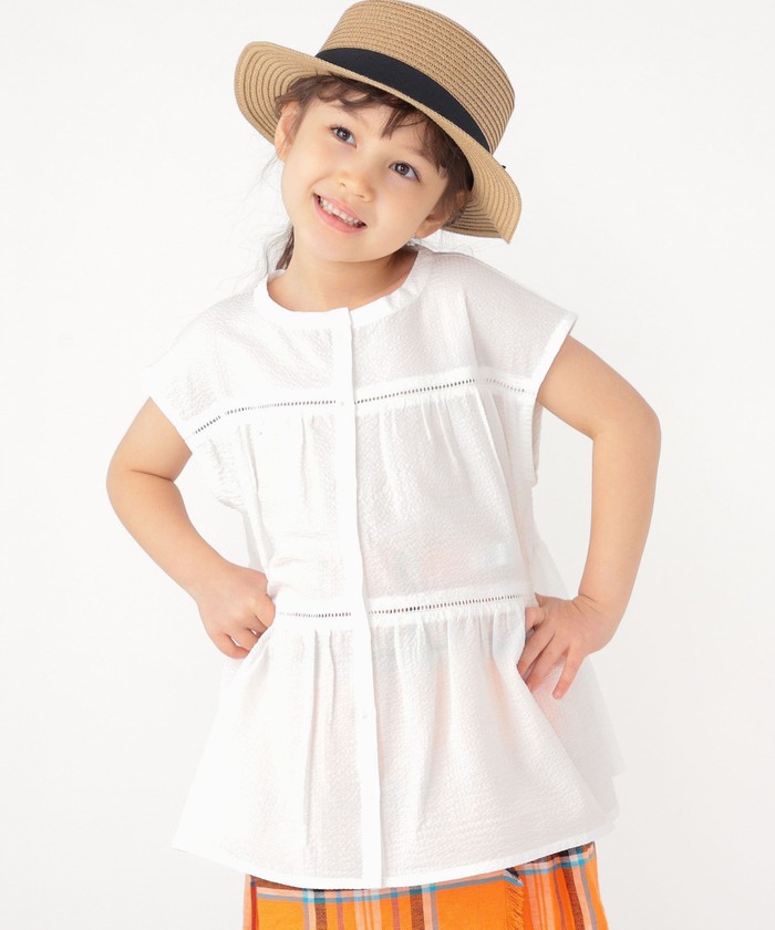 シップスキッズ/SHIPS KIDS:100～130cm / ウェーブ ストライプ チュニック