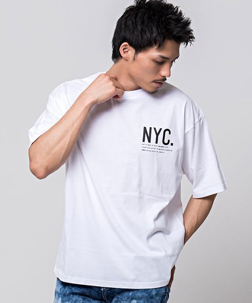 CavariA【キャバリア】NYCフォトビッグシルエット半袖Tシャツ