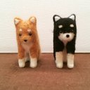 【受注生産・プレゼントとしてもオススメ】羊毛フェルトの柴犬のぬいぐるみ