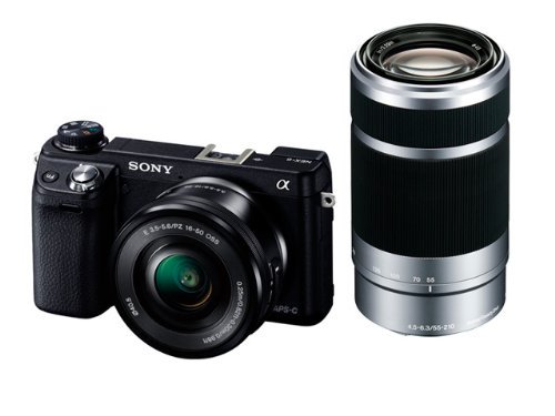 SONY ミラーレス一眼 α NEX-6 ダブルズームレンズキット E PZ 16-50mm F3.5-5.6 OSS + E 55-210mm  F4.5-6.3 OSS付属【中古品】