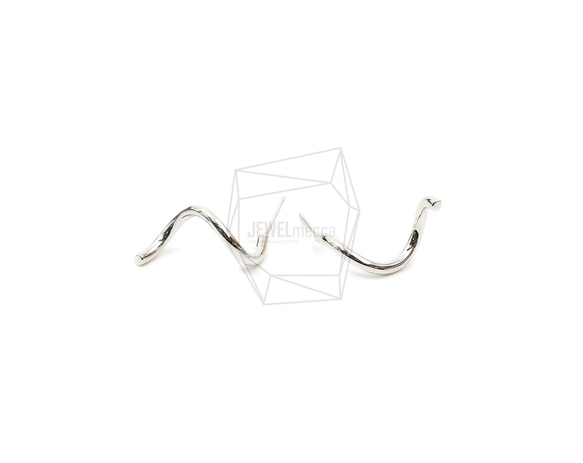 ERG-1853-R【2個入り】ワイヤーウェーブピアス,Wire Wave Post Earrings