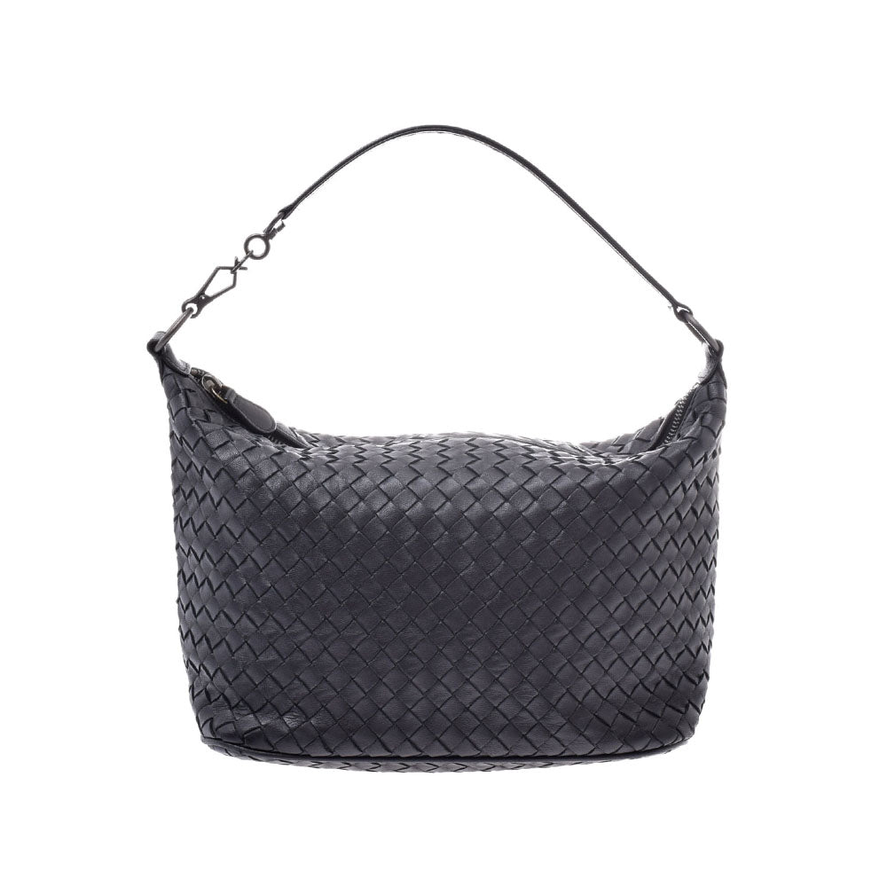 BOTTEGAVENETA ボッテガヴェネタイントレチャート  黒 レディース ラムスキン セミショルダーバッグ  中古