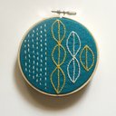 刺繍枠を使った壁飾り