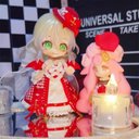 OB11 オビツ11服 赤心小悪魔 ドレス 帽子付き 悪魔翼付き お嬢様 お姫様 可愛い ロリィタ ワンピース スカート きれい