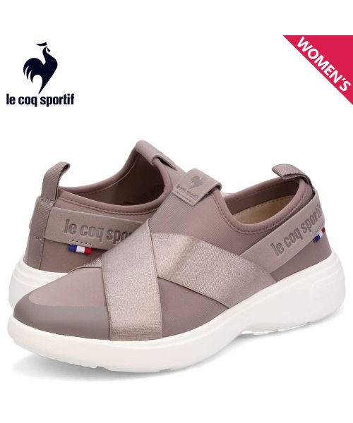 ルコック スポルティフ le coq sportif スニーカー スリッポン ラ ローヌ レディース LA RHONE グレー QL3VJC06GY