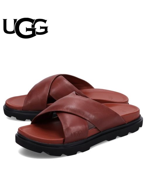 UGG アグ サンダル スライドサンダル メンズ CAPITOLA CROSS SLIDE ブラウン 1153076