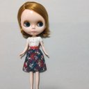 ジョリーフルール『My Little Tailor』を使ったギャザースカート　ブライス　リカちゃん　アウトフィット