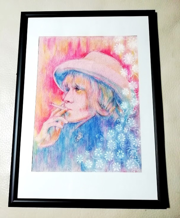 色鉛筆人物画　ミュージシャン　shes a rainbow