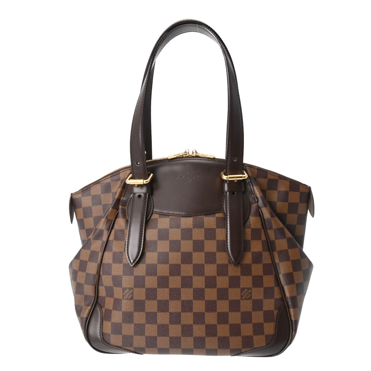 LOUIS VUITTON ルイヴィトン ダミエ ヴェローナ GM ブラウン N41119 レディース ダミエキャンバス ハンドバッグ Aランク 中古 