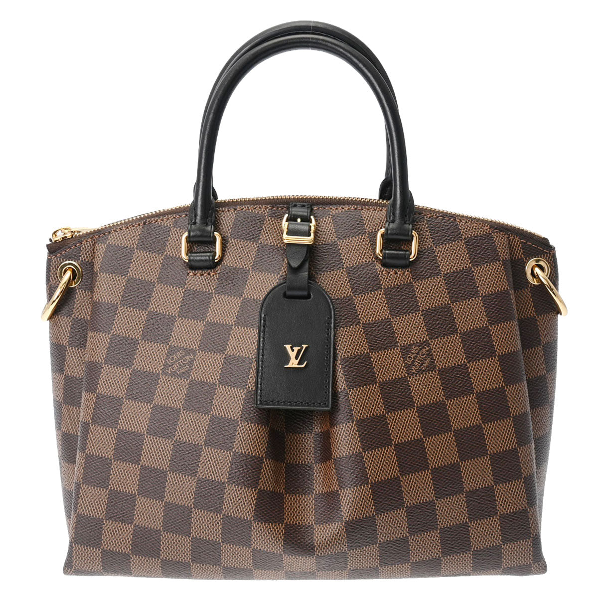 LOUIS VUITTON ルイヴィトン ダミエ オデオントート PM ブラウン N45282 レディース ダミエキャンバス 2WAYバッグ Aランク 中古 