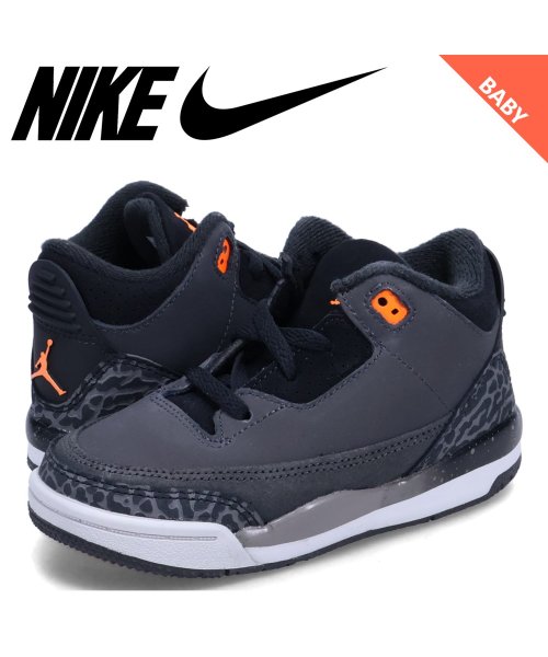 NIKE JORDAN 3 RETRO TD ナイキ ジョーダン3 レトロ スニーカー ベビー キッズ ブラック 黒 DM0968－080