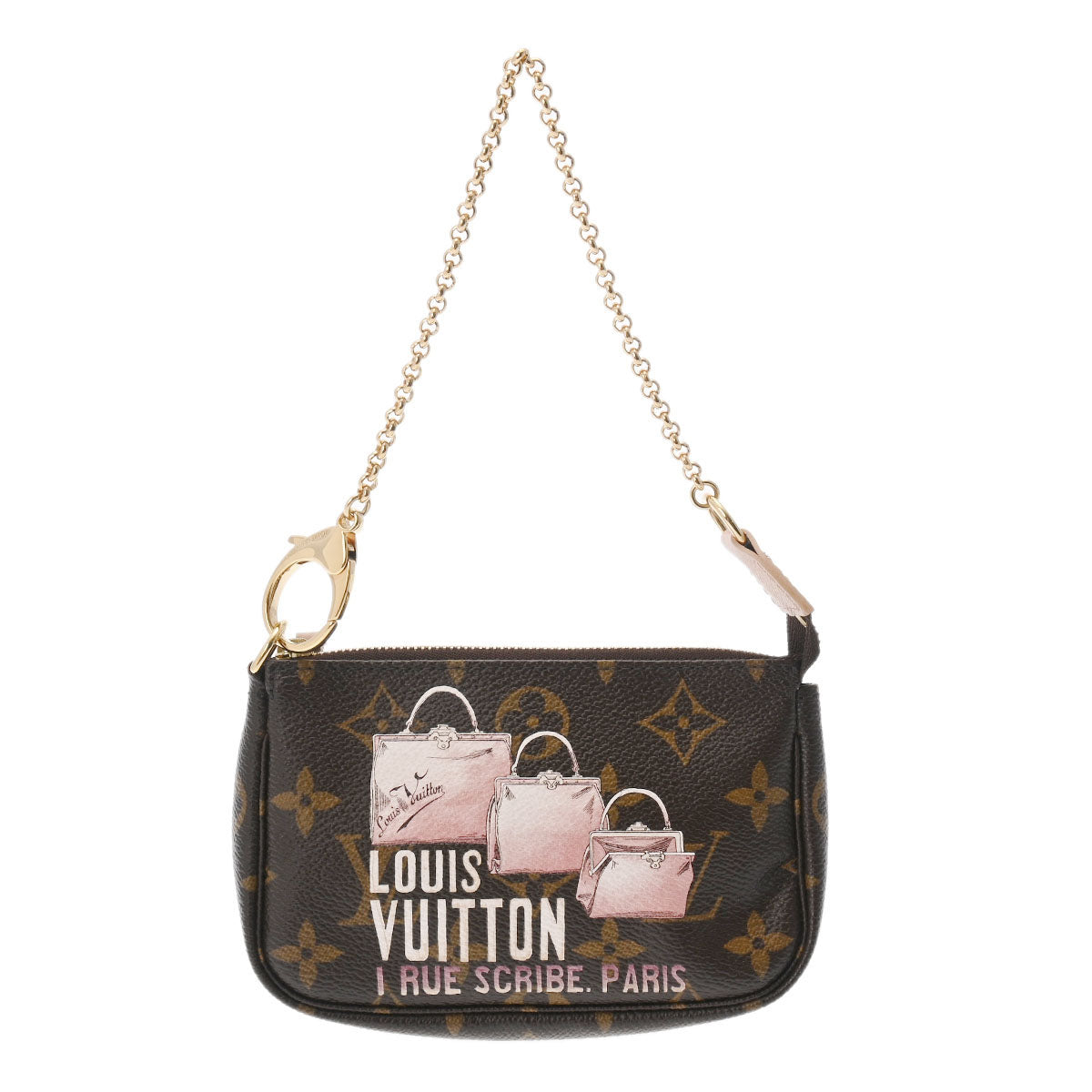 LOUIS VUITTON ルイヴィトン モノグラム ミニ アクセサリーポーチ バッグプリント ブラウン M60245 レディース モノグラムキャンバス アクセサリーポーチ Aランク 中古 