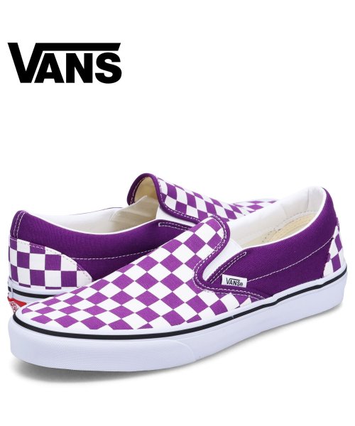 VANS ヴァンズ スリッポン スニーカー メンズ バンズ SLIP－ON パープル VN000BVZ1N8