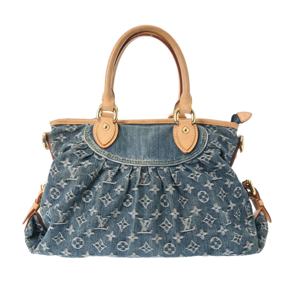 LOUIS VUITTON ルイヴィトン モノグラムデニム ネオカビィ MM 2WAY USA製 ブルー M95351 レディース モノグラムデニム ハンドバッグ Bランク 中古 