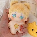 星比黃 10cm 着せ替えぬいぐるみ 無属性 スターシ男の子 可愛い黄色い髪青い目男の子 青い髪 白髪