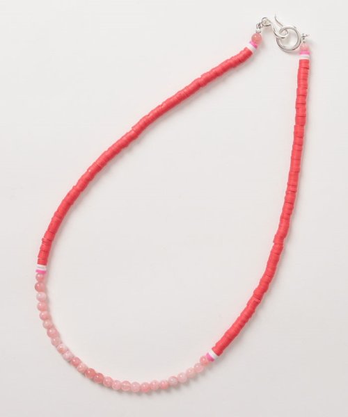 Disk Beads Necklace(Pink)