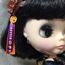 ネオブライス ピアス ビーズ ハロウィン パープル