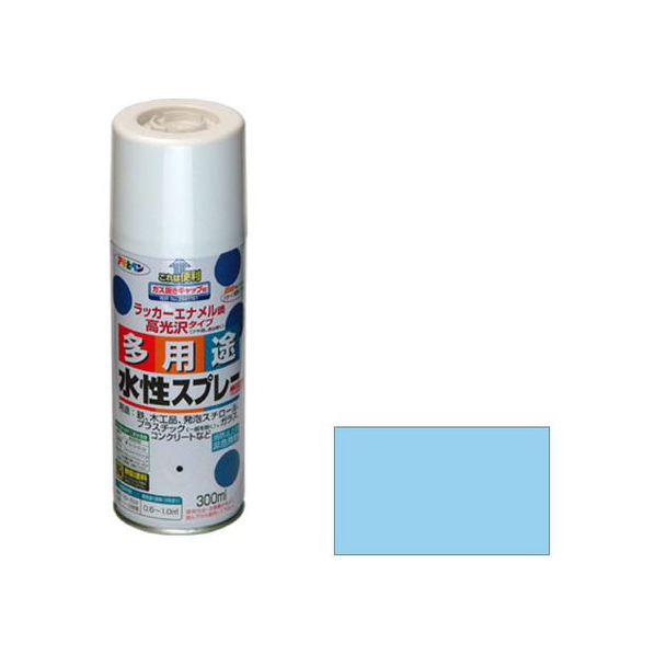 アサヒペン 水性多用途スプレー 300ml 水色 FC001NS