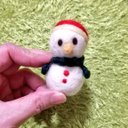 雪だるま 羊毛フェルト クリスマス