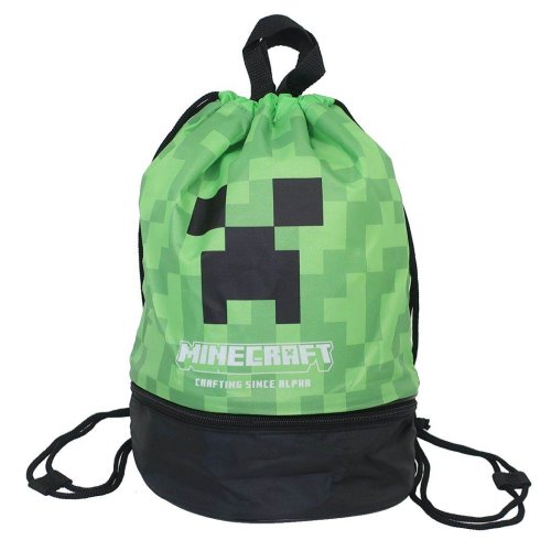 マインクラフト プールバッグ ボンサックビーチバッグ 2層 グリーン Minecraft ニシオ 海プール サマーレジャー用品 ゲームキャラクター グッズ