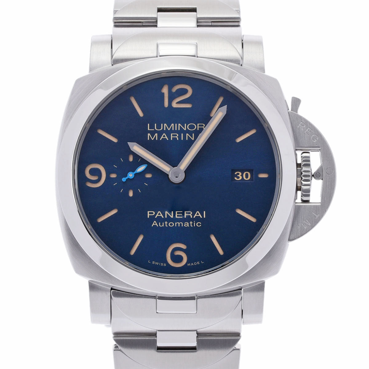 OFFICINE PANERAI オフィチーネパネライ ルミノール マリーナ 1950 3days 銀座限定100本 PAM00958 メンズ SS 腕時計 自動巻き ブルー文字盤 Aランク 中古 