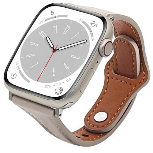 ラスタバナナ RBAWSL7469GRY Apple Watch用バンド Series 8/7/6/5/4/3/SE 第2世代/SE 41mm/40mm/38mm ソフトレザー グレー