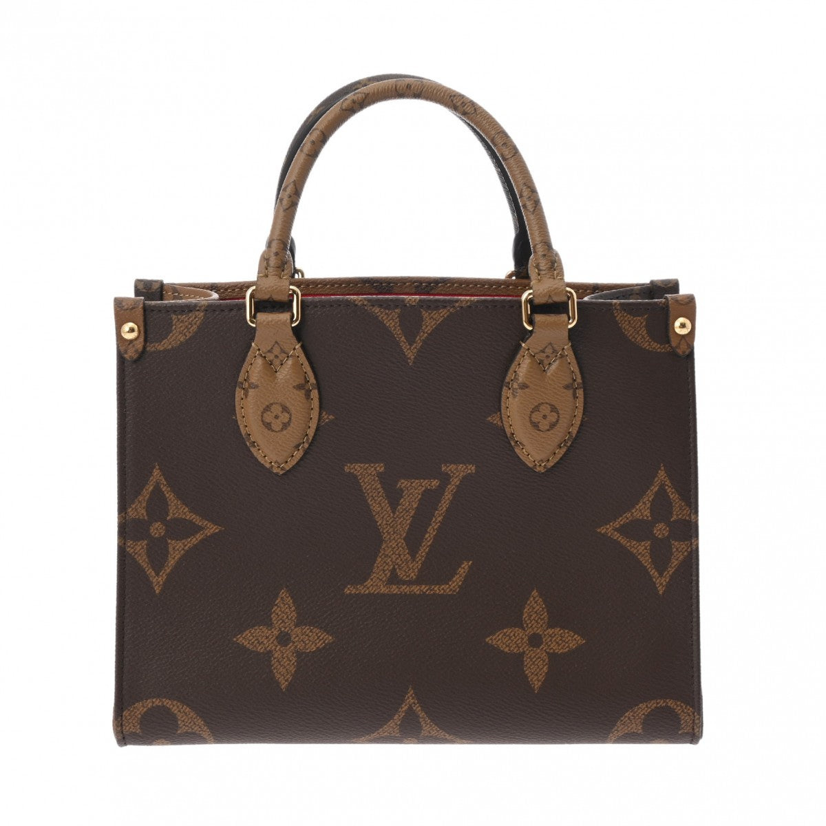 LOUIS VUITTON ルイヴィトン モノグラムリバース オンザゴー PM 2WAY ブラウン M46373 レディース モノグラムキャンバス ハンドバッグ Aランク 中古 